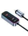 Auto-Ladegerät Toocki TCC2C 2A-XC0G 2xUSB-C / 2xUSB-A, 155W (grau)