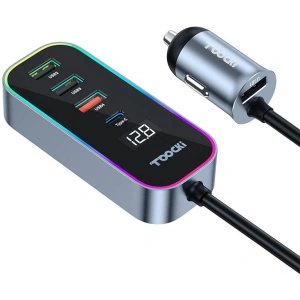 Hurtownia GSM - Încărcător auto Toocki TCC4A 1C-XC0G 4xUSB-A / USB-C, 105W (gri) - TCK96 - {ean13} - Hurt