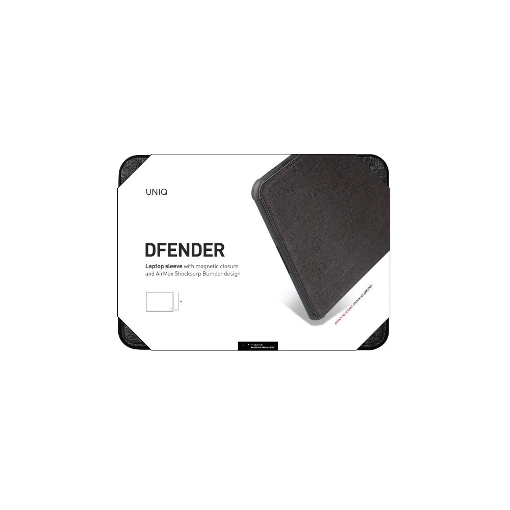 Hurtownia GSM - Etui UNIQ Dfender pentru laptop 15" negru/gri cărbune - UNIQ20BLK - {ean13} - Hurt