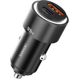 Hurtownia GSM - Încărcător auto Toocki TCCAC-YY01 USB-A / USB-C, 95W (negru) - TCK97 - {ean13} - Hurt