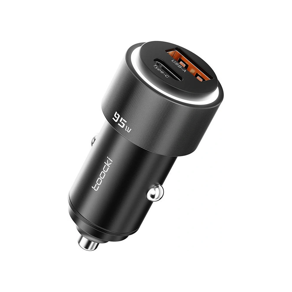 Hurtownia GSM - Autós töltő Toocki TCCAC-YY01 USB-A / USB-C, 95W (fekete) - TCK97 - {ean13} - Hurt