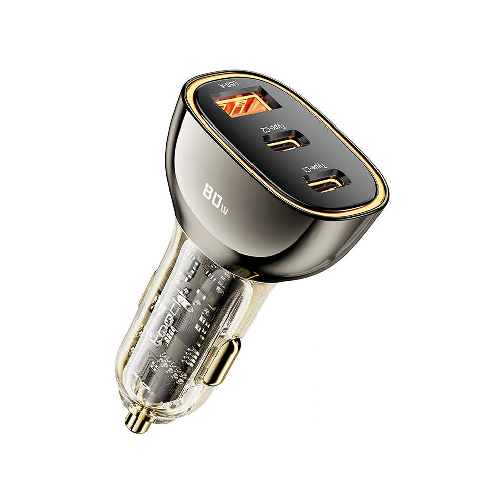 Hurtownia GSM - Auto-Ladegerät Toocki TCC2C 1A-XF01 2xUSB-C / USB-A, 80W (schwarz) - TCK102 - {ean13} - Hurt