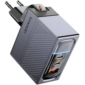 Hurtownia GSM - Încărcător rețea Toocki TCT100ASCB0G 2xUSB-C / USB-A, GaN, 100W (gri) - TCK104 - {ean13} - Hurt