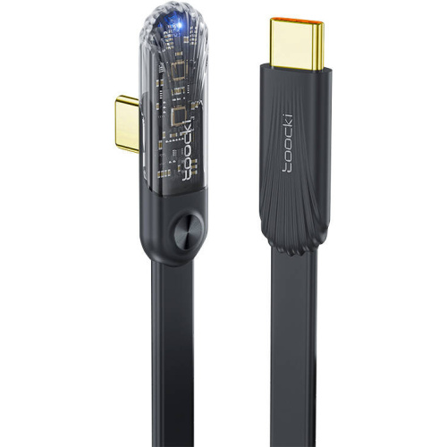 Toocki Distributor - 6976018372719 - TCK110 - Toocki TQ-X32 angle cable USB-C / USB-C, 1m, 100W (black) - B2B homescreen