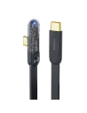 Kábel szögletes Toocki TQ-X32 USB-C / USB-C, 1m, 100W (fekete)