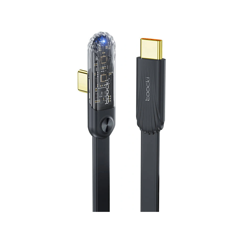 Hurtownia GSM - Kabel kątowy Toocki TQ-X32 USB-C / USB-C, 1m, 100W (schwarz) - TCK110 - {ean13} - Hurt