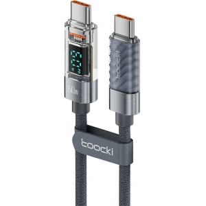 Hurtownia GSM - Kabel Toocki TXCTT1-XY01 USB-C / USB-C, 1m, PD, 60W (schwarz) - TCK111 - {ean13} - Hurt