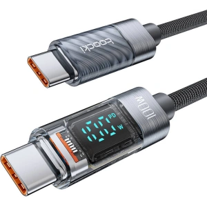 Hurtownia GSM - Cablu Toocki TXCTT1-XY01 USB-C / USB-C, 1m, 100W (gri) - TCK112 - {ean13} - Hurt