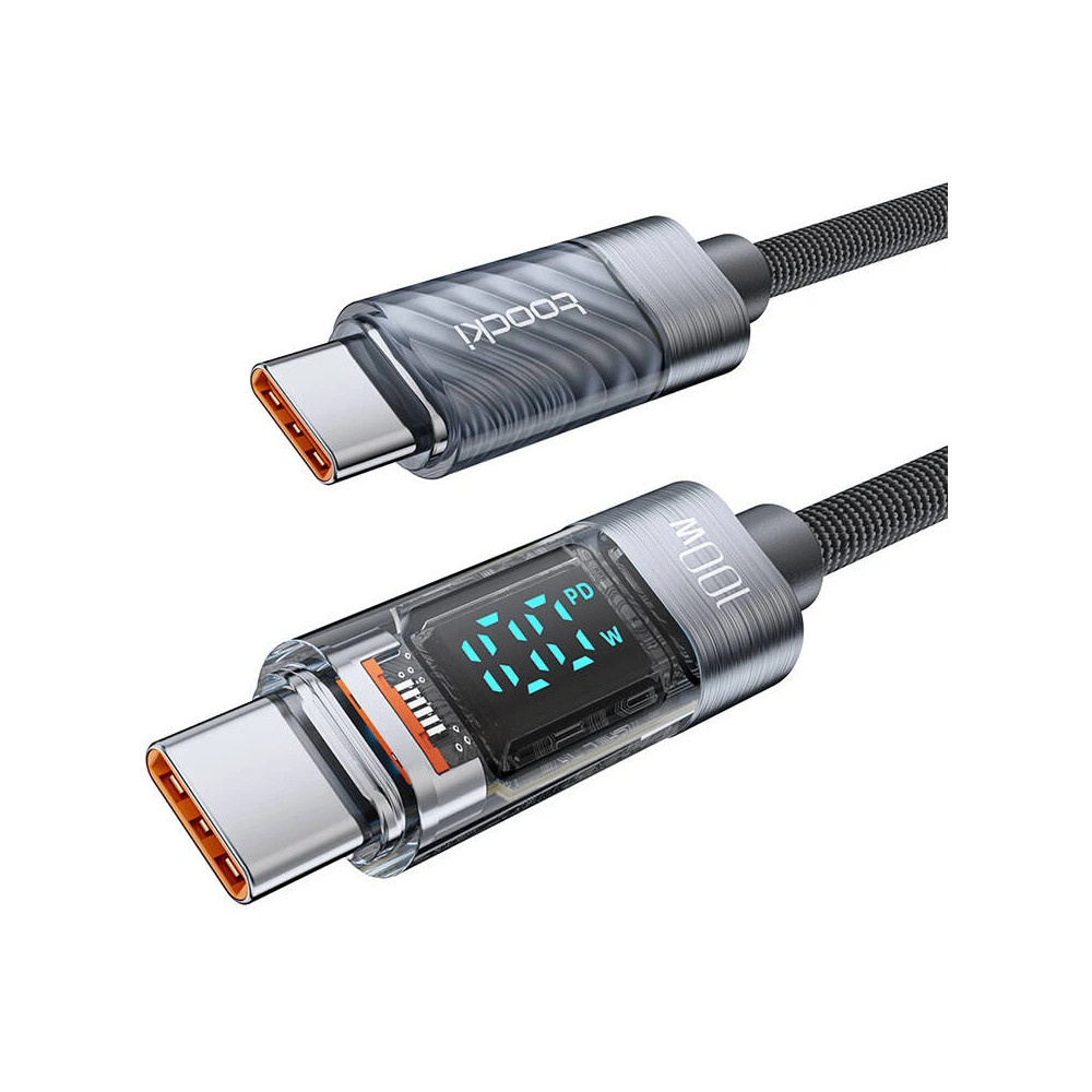 Hurtownia GSM - Kabel Toocki TXCTT1-XY01 USB-C / USB-C, 1m, 100W (grau) - TCK112 - {ean13} - Hurt