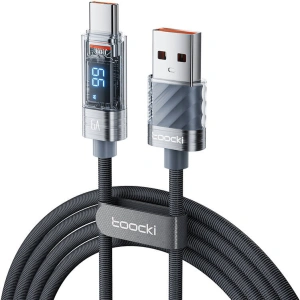 Hurtownia GSM - Kabel Toocki TXCTZX0G USB-A / USB-C, 1m, 66W (grau) - TCK113 - {ean13} - Hurt
