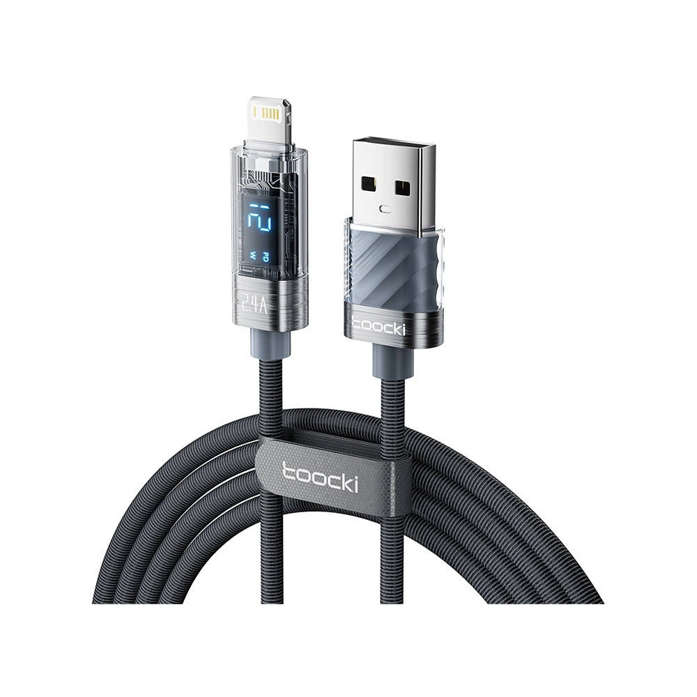 Hurtownia GSM - Kabel Toocki TXCLZX0G-01 USB-A / Lightning, 1m, 12W (šedý) - TCK114 - {ean13} - Hurt