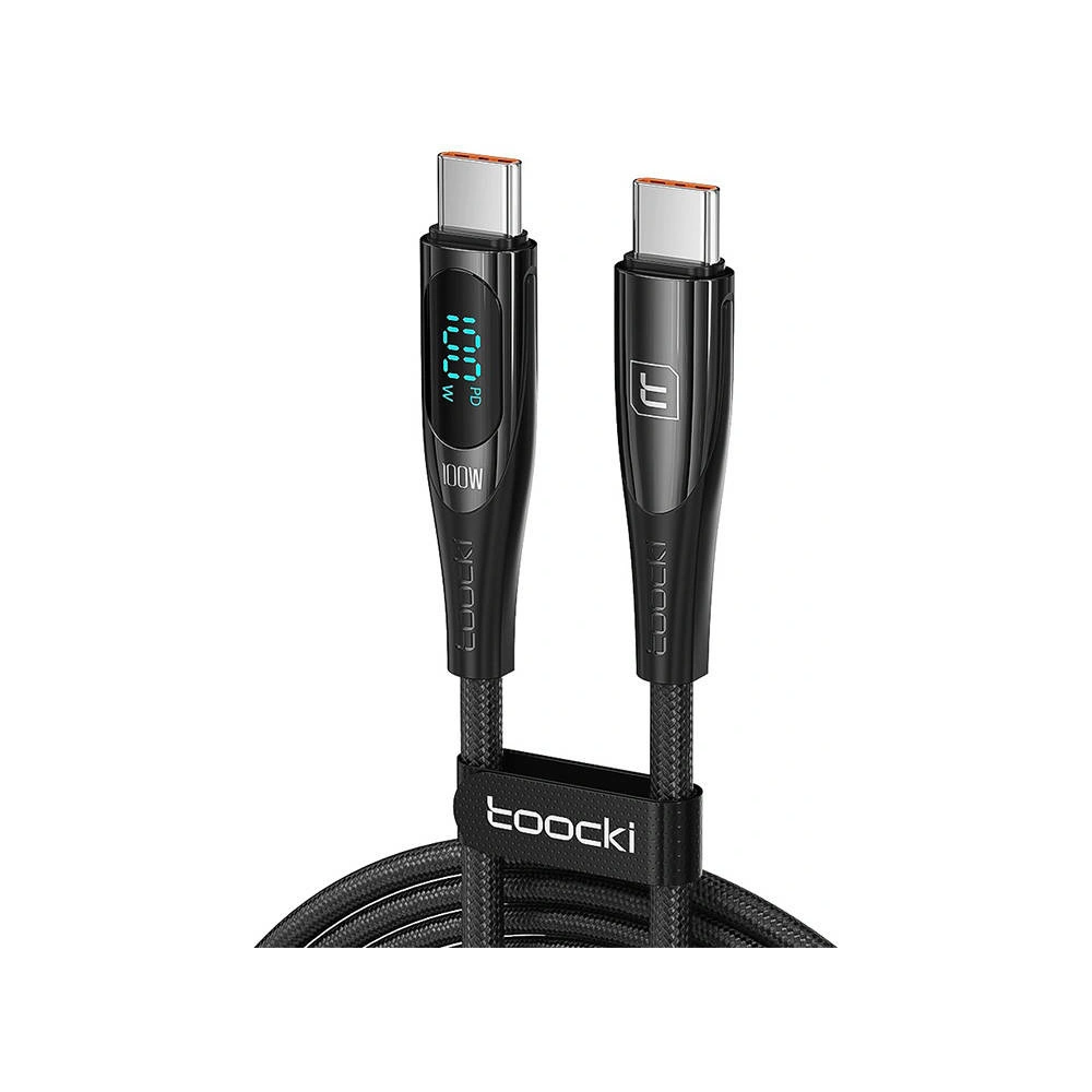 Hurtownia GSM - Kabel Toocki TXCTT1-XY201 USB-C / USB-C, 1m, PD, 100W (černý) - TCK116 - {ean13} - Hurt