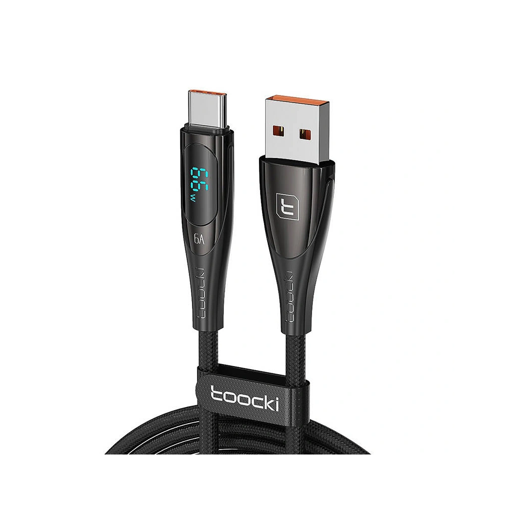 Hurtownia GSM - Kabel Toocki TXCTXY2A01 USB-A / USB-C, 1m, 66W (schwarz) - TCK117 - {ean13} - Hurt