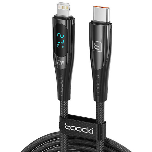 Toocki Distributor - 6975600784688 - TCK118 - Toocki TXCTL-XY205 cable USB-C / Lightning, 1m, PD, 27W (black) - B2B homescreen