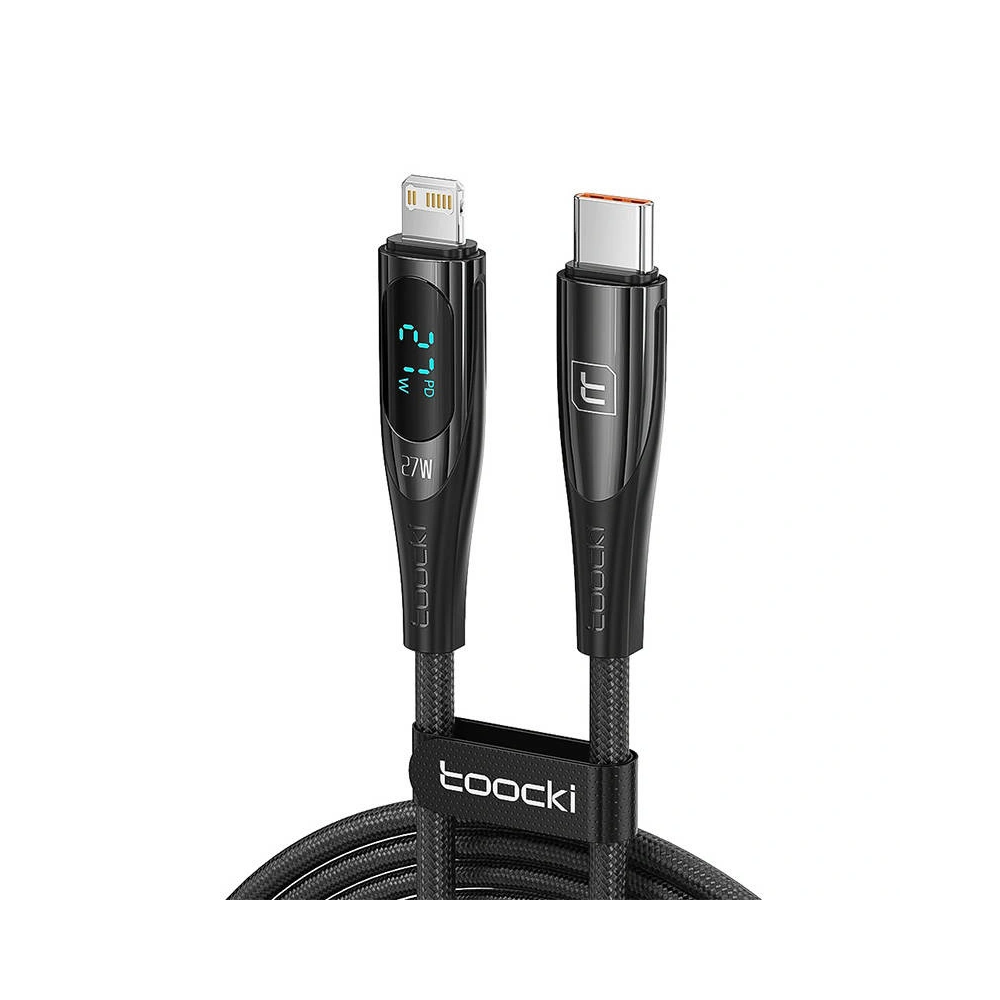 Hurtownia GSM - Kabel Toocki TXCTL-XY205 USB-C / Lightning, 1m, PD, 27W (schwarz) - TCK118 - {ean13} - Hurt