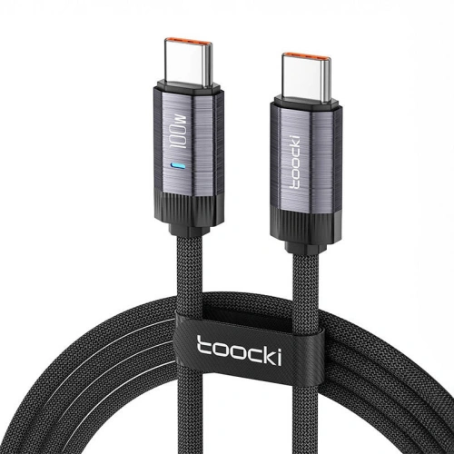 Hurtownia Toocki - 6976018370081 - TCK119 - Kabel Toocki TXCTT1-FZA0G USB-C / USB-C, 1m, PD, 100W (szary) - B2B homescreen