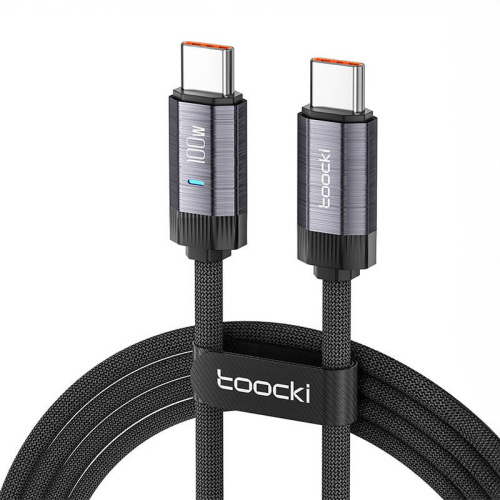 Toocki Distributor - 6976018370081 - TCK119 - Toocki TXCTT1-FZA0G cable USB-C / USB-C, 1m, PD, 100W (grey) - B2B homescreen