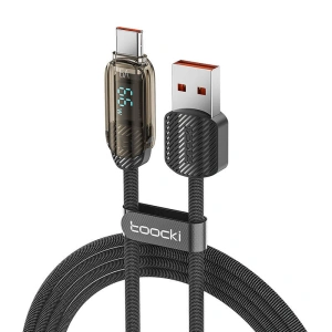Hurtownia GSM - Kabel Toocki TXCTYX05 USB-A / USB-C, 1m, 66W (schwarz) - TCK122 - {ean13} - Hurt
