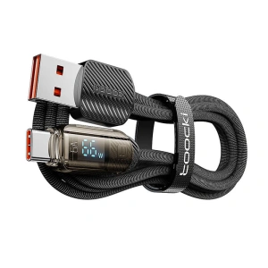 Wholesale Toocki TXCTYX05 cable USB-A / USB-C, 1m, 66W (black) - TCK122 - {ean13} - Hurt