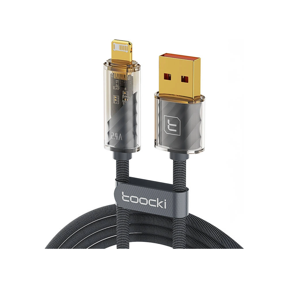 Hurtownia GSM - Kabel Toocki TXCLJDA03 USB-A / Lightning, 1m, 12W (grau) - TCK124 - {ean13} - Hurt