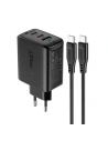 Wholesale Acefast A13 network charger USB-A, 2xUSB-C, PD 65W + cable USB-C / USB-C (black) - ACE11 - {ean13} - Hurt