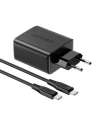 Wholesale Acefast A13 network charger USB-A, 2xUSB-C, PD 65W + cable USB-C / USB-C (black) - ACE11 - {ean13} - Hurt