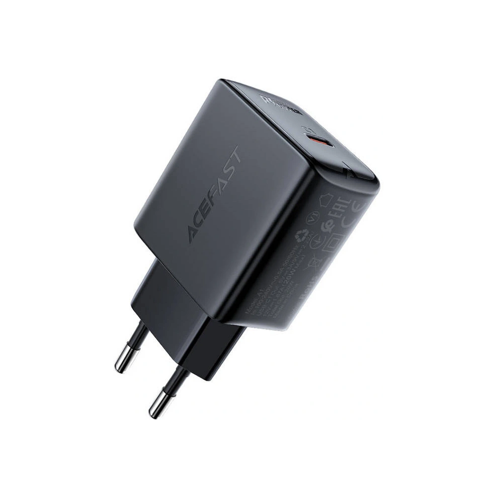 Hurtownia GSM - Acefast A1 USB-C hálózati töltő, PD, 20W (fekete) - ACE12 - {ean13} - Hurt