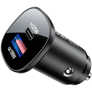 Wholesale Acefast B1 car charger USB-A, USB-C, 38W (black) - ACE14 - {ean13} - Hurt