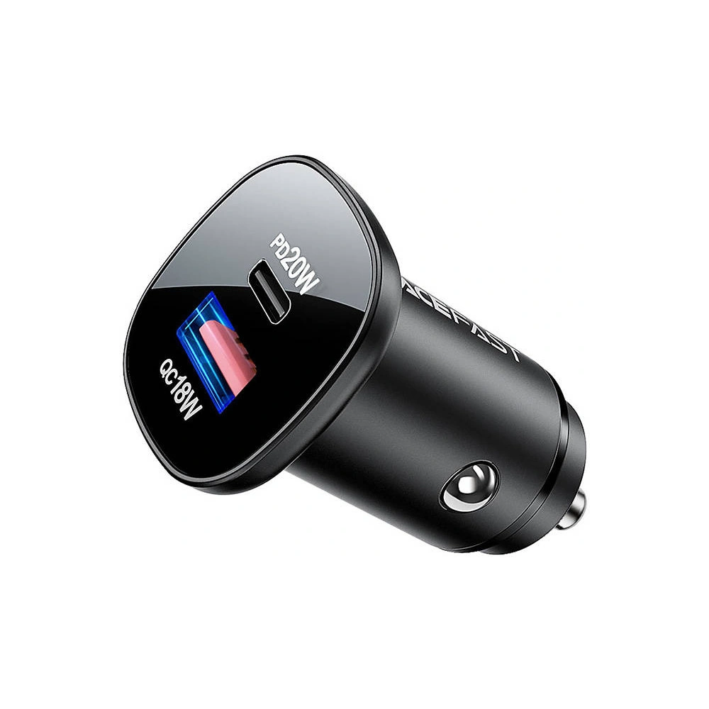 Wholesale Acefast B1 car charger USB-A, USB-C, 38W (black) - ACE14 - {ean13} - Hurt