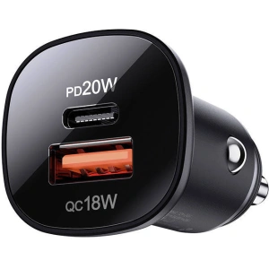 Wholesale Acefast B1 car charger USB-A, USB-C, 38W (black) - ACE14 - {ean13} - Hurt