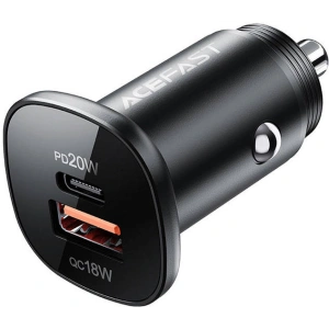 Wholesale Acefast B1 car charger USB-A, USB-C, 38W (black) - ACE14 - {ean13} - Hurt