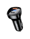 Acefast B4 car charger USB-A, USB-C, 66W with display (black)