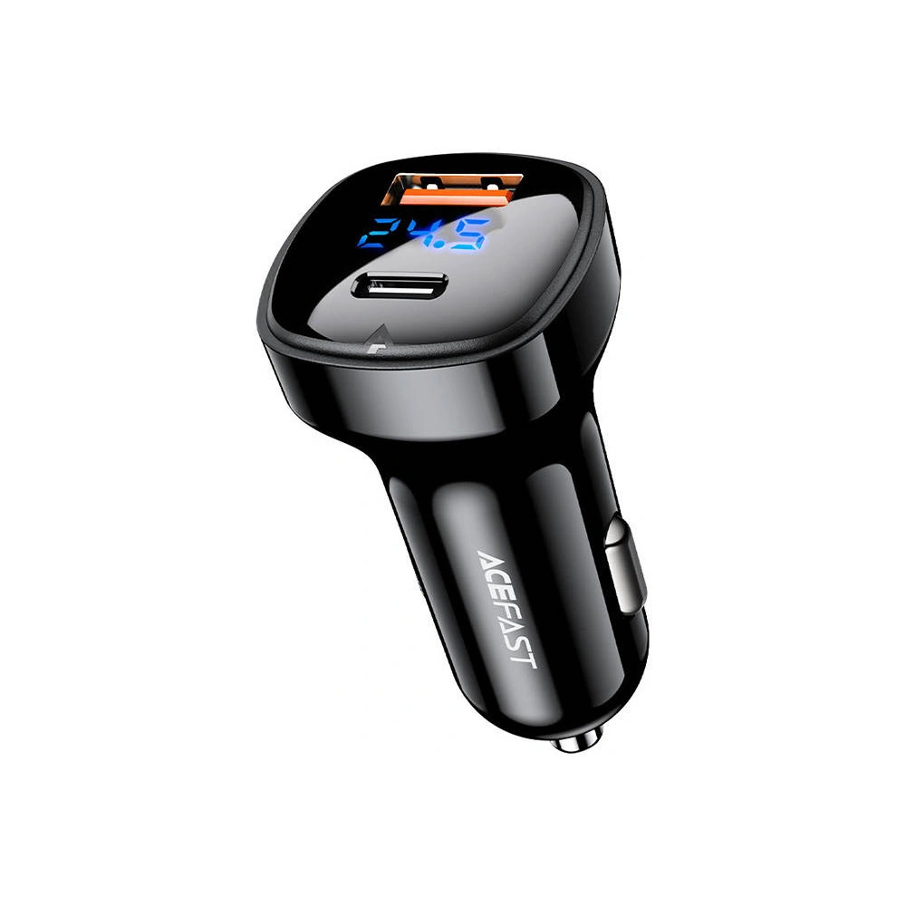 Hurtownia GSM - Acefast B4 autótöltő USB-A, USB-C, 66W kijelzővel (fekete) - ACE17 - {ean13} - Hurt