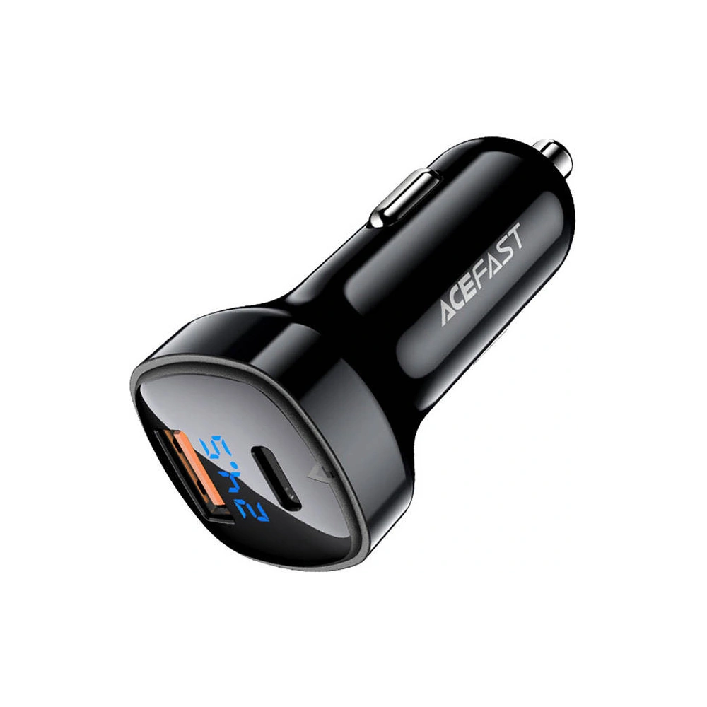 Hurtownia GSM - Acefast B4 autótöltő USB-A, USB-C, 66W kijelzővel (fekete) - ACE17 - {ean13} - Hurt