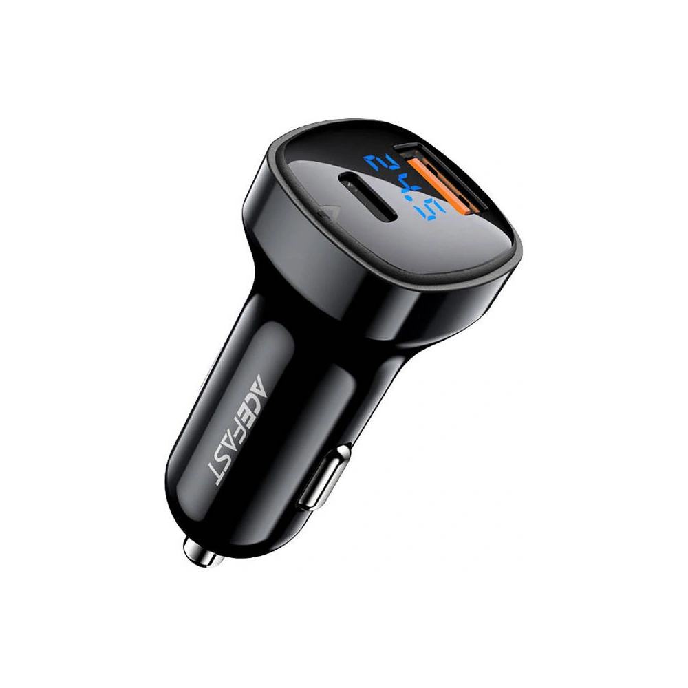 Hurtownia GSM - Acefast B4 autótöltő USB-A, USB-C, 66W kijelzővel (fekete) - ACE17 - {ean13} - Hurt