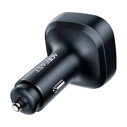 Ładowarka samochodowa Acefast B5 USB-A, 2xUSB-C, 101W z wyświetlaczem (czarna)