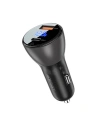 Încărcător auto Acefast B6 USB-A, USB-C, 63W cu display (negru)