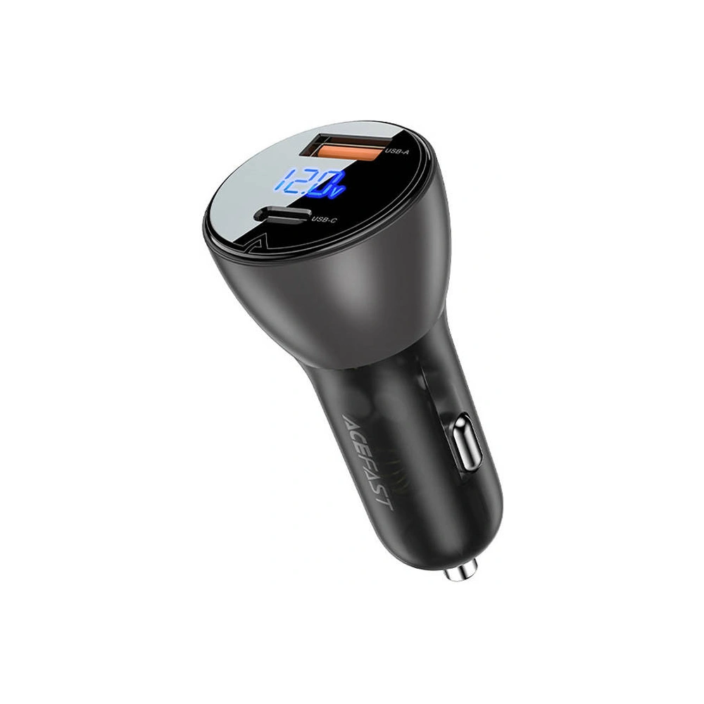 Hurtownia GSM - Acefast B6 autós töltő USB-A, USB-C, 63W kijelzővel (fekete) - ACE19 - {ean13} - Hurt