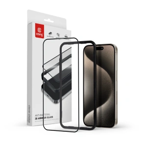 Hurtownia GSM - Szkło hartowane Crong Anti-Bacterial 3D Armour Glass Apple iPhone 15 Pro Max + ramka instalacyjna - CRG667 - {ean13} - Hurt