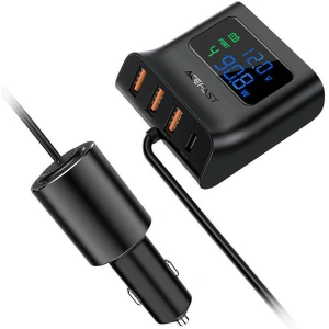 Wholesale Acefast B8 car charger 3x USB-A, USB-C, 90W (black) - ACE21 - {ean13} - Hurt