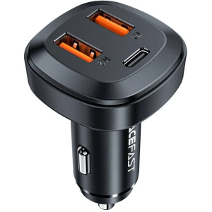 Wholesale Acefast B9 car charger 2xUSB-A, USB-C, 66W (black) - ACE22 - {ean13} - Hurt
