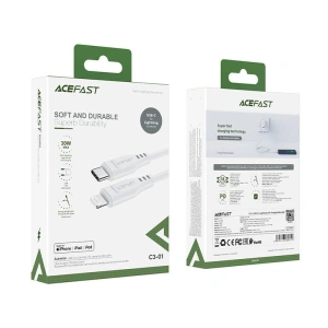 Wholesale Acefast C3-01 cable USB-C / Lightning, MFi, 30W, 1.2m (white) - ACE23 - {ean13} - Hurt