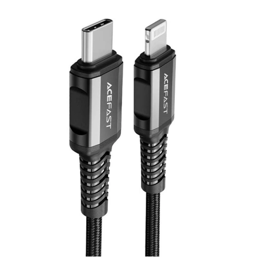 Kabel Acefast C1-01 USB-C / Lightning, 30W, 1.2m (czarny)