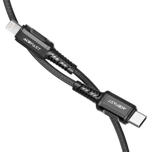 Kabel Acefast C1-01 USB-C / Lightning, 30W, 1.2m (czarny)