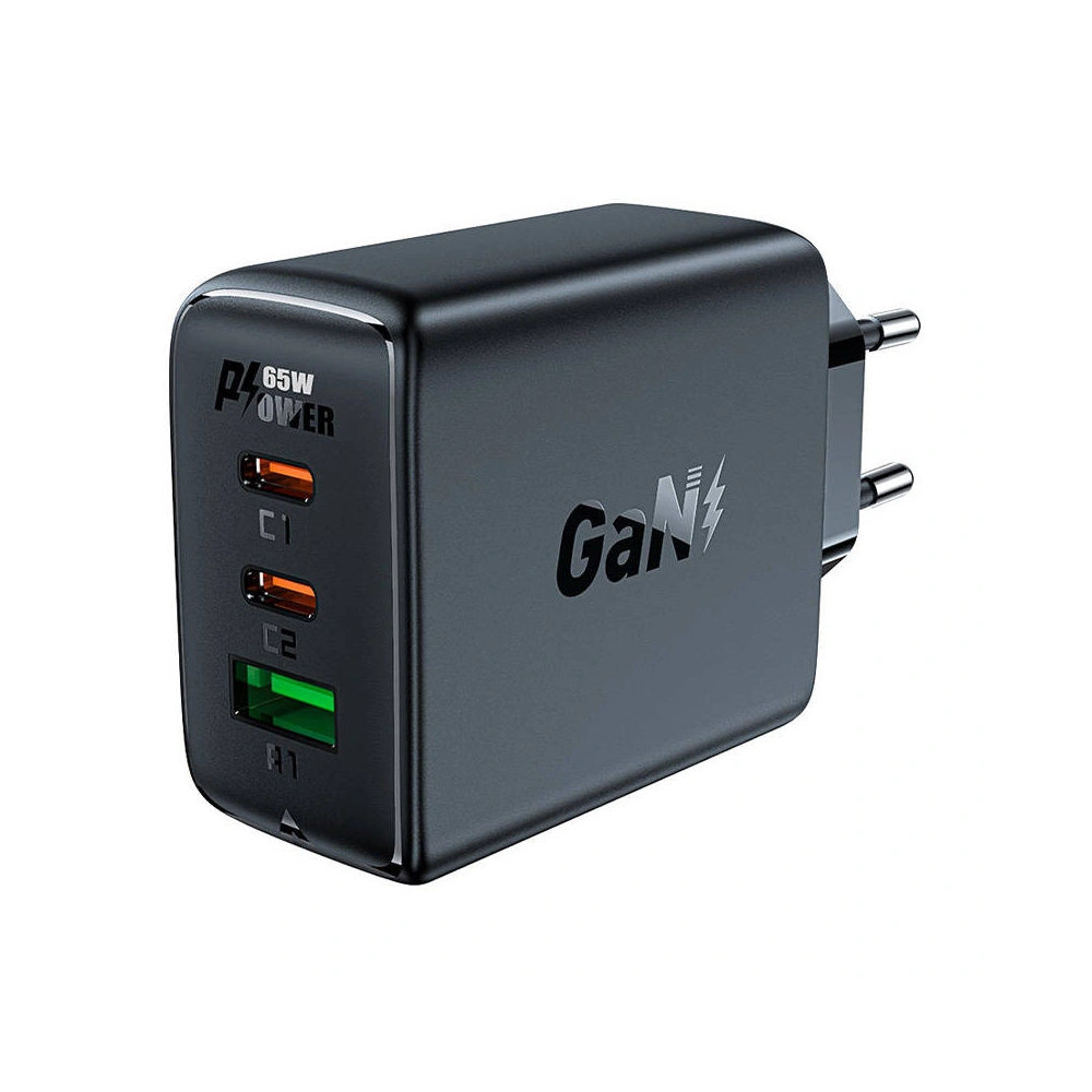 Hurtownia GSM - Ładowarka sieciowa Acefast A41 USB-A, 2xUSB-C, GaN, 65W (czarna) - ACE42 - {ean13} - Hurt