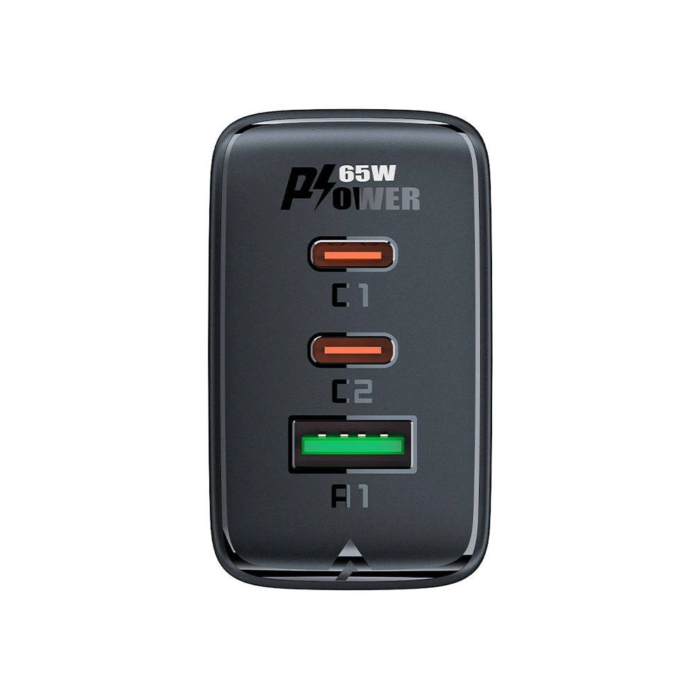 Hurtownia GSM - Acefast A41 hálózati töltő USB-A, 2xUSB-C, GaN, 65W (fekete) - ACE42 - {ean13} - Hurt