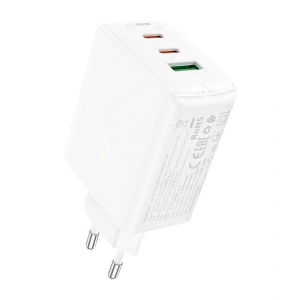 Wholesale Acefast A41 network charger USB-A, 2xUSB-C, GaN, 65W (white) - ACE43 - {ean13} - Hurt