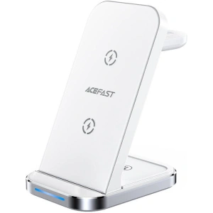 Încărcător wireless cu suport Acefast E15 3w1, 15W (alb)
