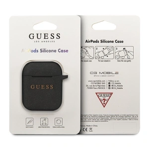 Guess GUACCSILGLBK AirPods cover black Silicone