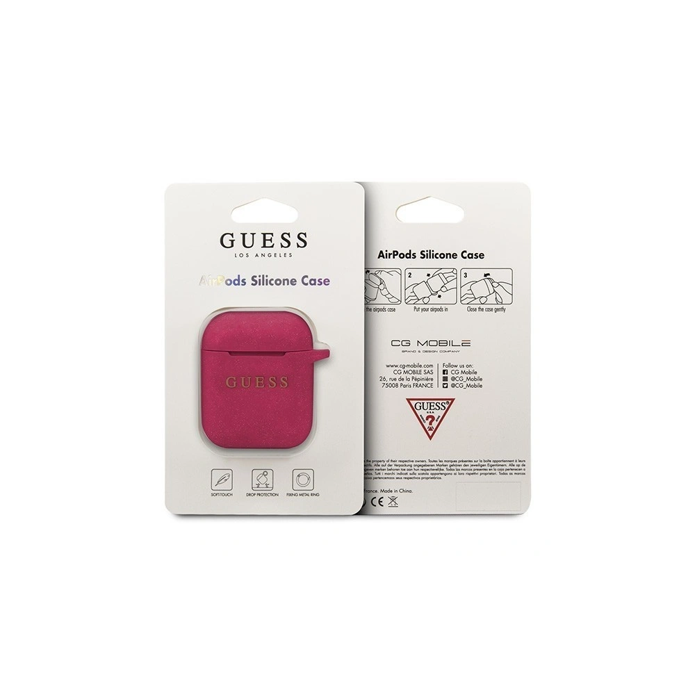 Hurtownia GSM - Etui Guess GUACCSILGLFU Apple AirPods cover fuksja/fuchsia Silicone - GUE085FKS - {ean13} - Hurt